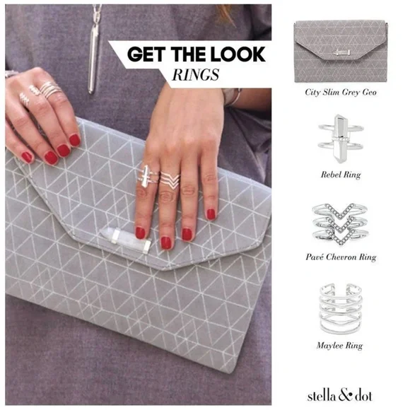 :: Stella & Dot Silver Rebel Ring Retired - Picture 4 of 6